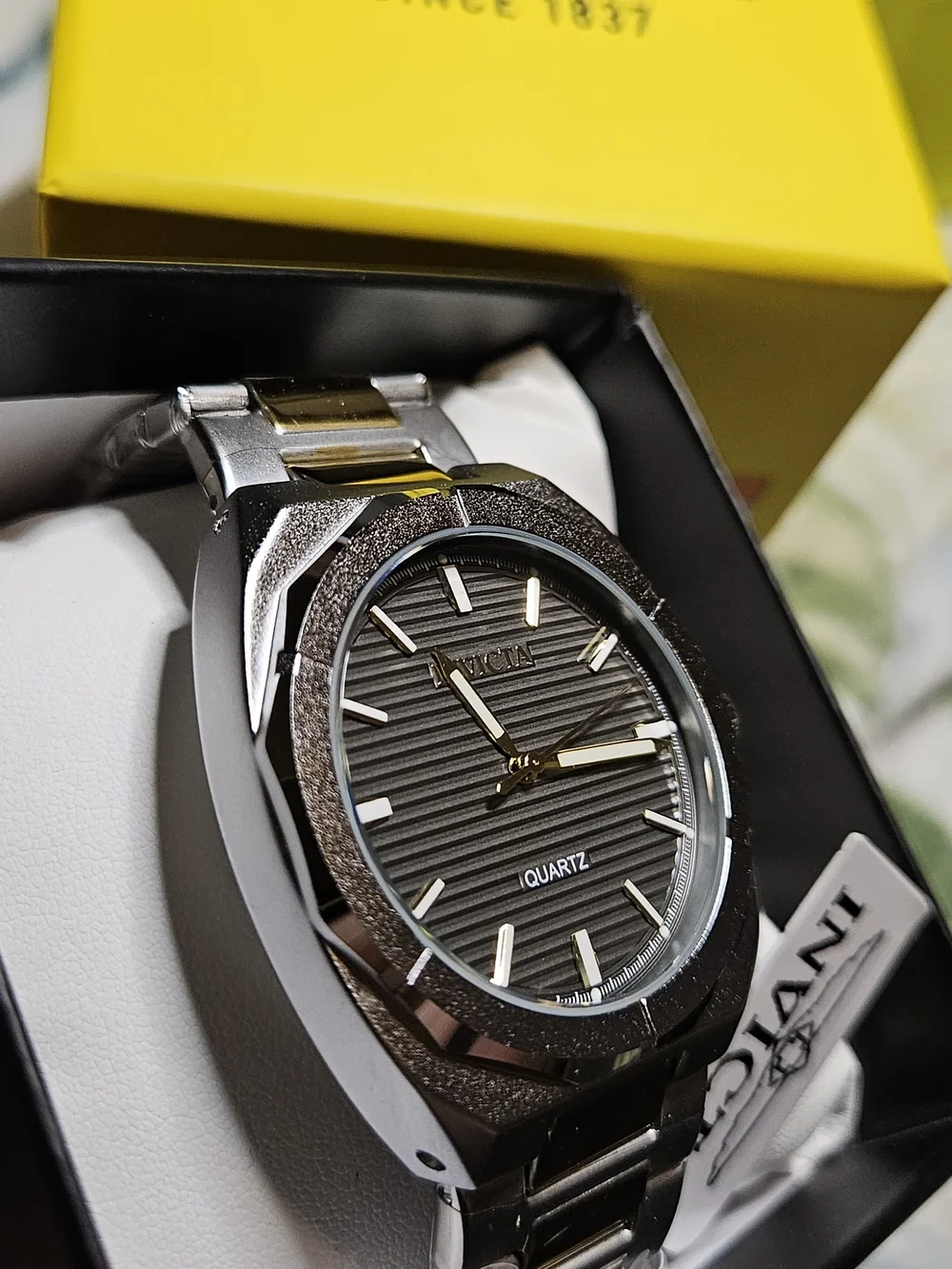 Invicta Celestial Two-Tone Silver and Gold Stainless Steel Watch with Gray Dial